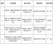 海建集團9項工程榮獲2020年度海南省建設(shè)工程“綠島杯”獎